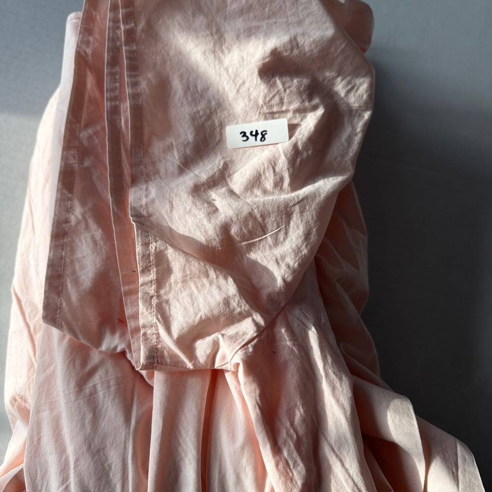 Anthropologie Peach Cotton Somerset Smocked Tiered Midi Dress XL New - Picture 8 of 8